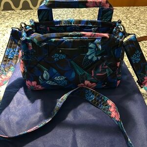 Multi colored cross body light weight bag